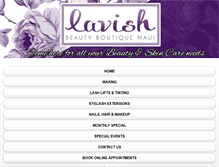 Tablet Screenshot of lavishmaui.com